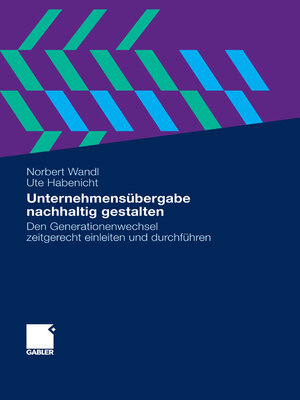 cover image of Unternehmensübergabe nachhaltig gestalten